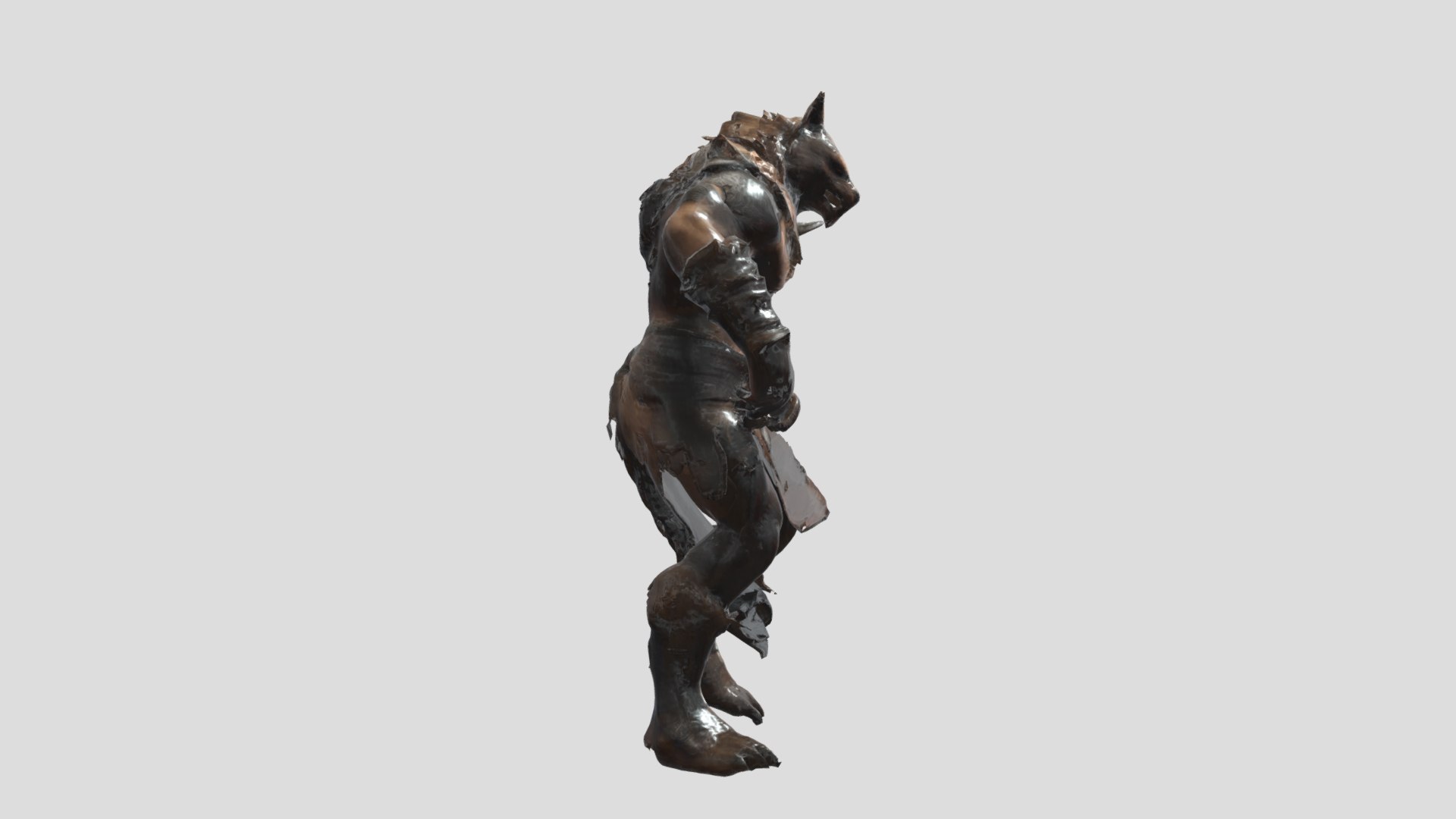 3D Model Werewolf Warrior - Rigged Fantasy Creature - TurboSquid 2484031
