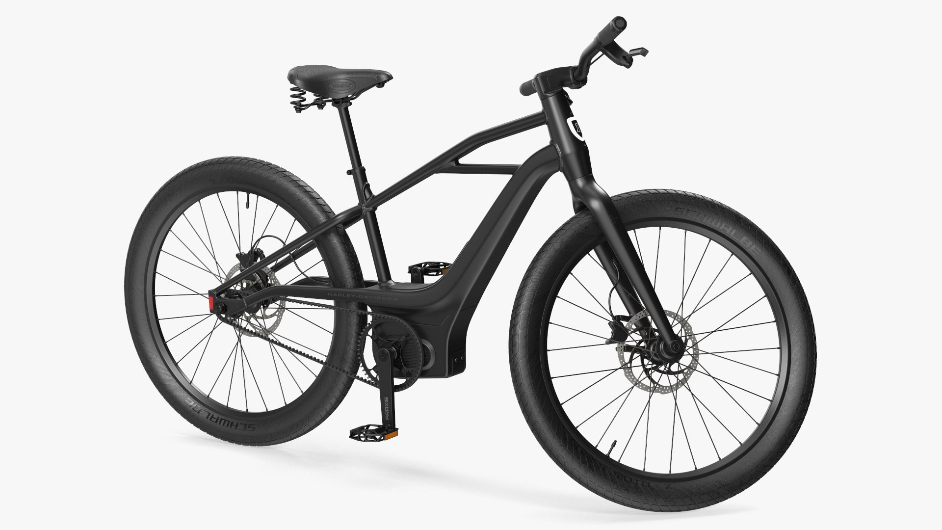 Fresh Look at 3D Electric Bike Harley Davidson Black Rigged
