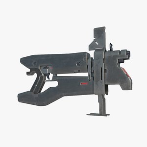 Future sci-fi weapon laser rifle 3D