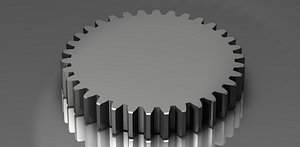 spur gear 48 48p 3d obj