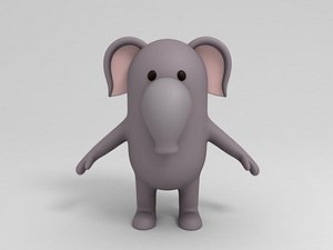 3D elephant cartoon
