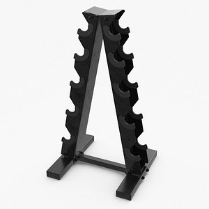 Vertical Dumbbell Storage Rack 3D model