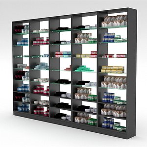 3D pharmacy decorative medicine cabinet 03