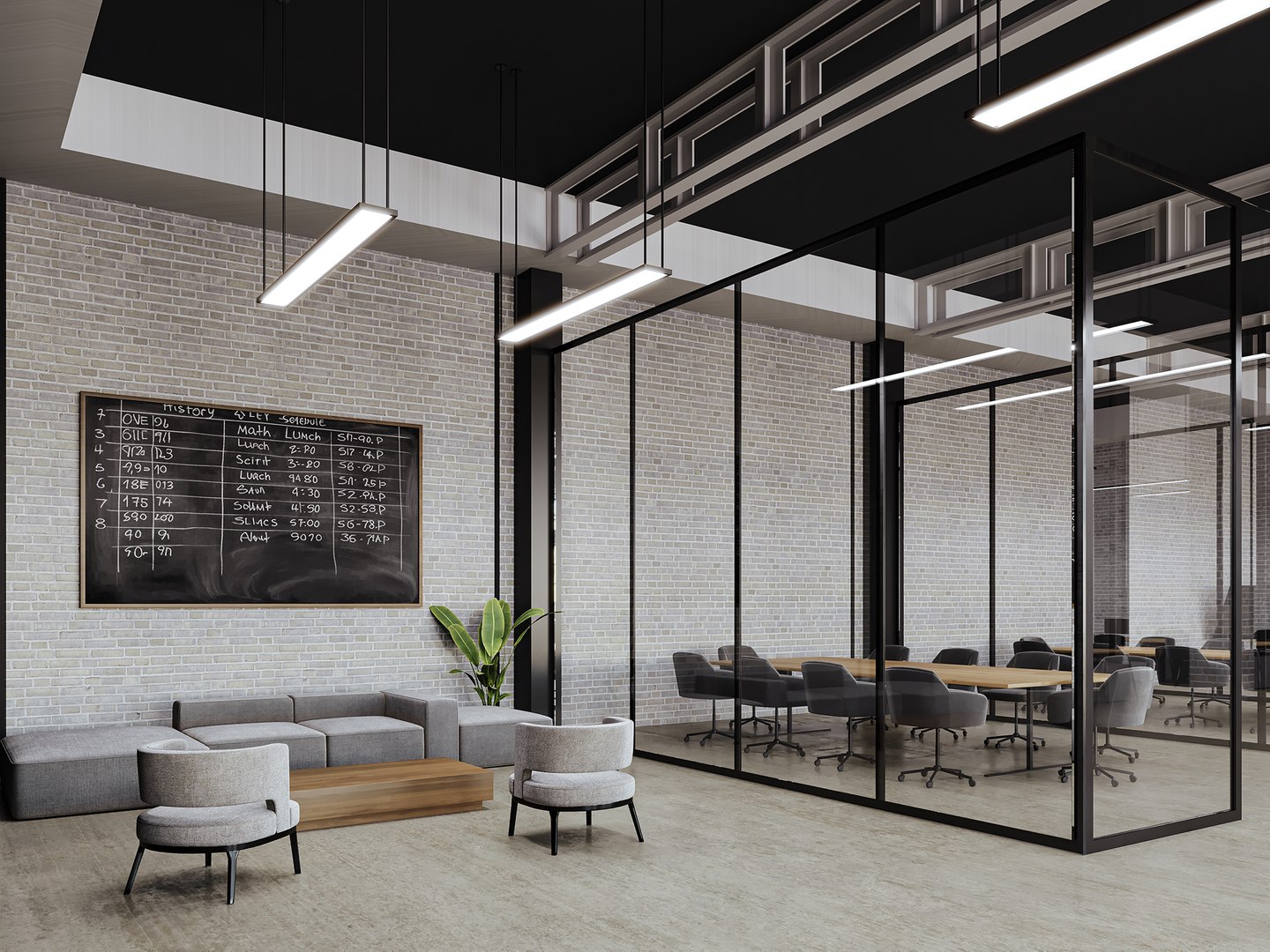 Interior Scene Loft Office Hall 06 Model - TurboSquid 2347120