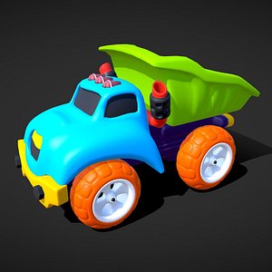 Kids Toy Truck - Stylized Mid Poly Toon Toy - Stylized Vehicle 3D model