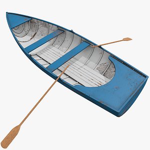 pbr rowing boat model