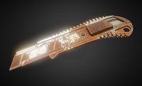 Box Cutter Lowpoly Rusty Version