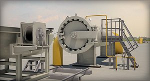 pig launcher - receiver, belonging to the natural gas pipeline