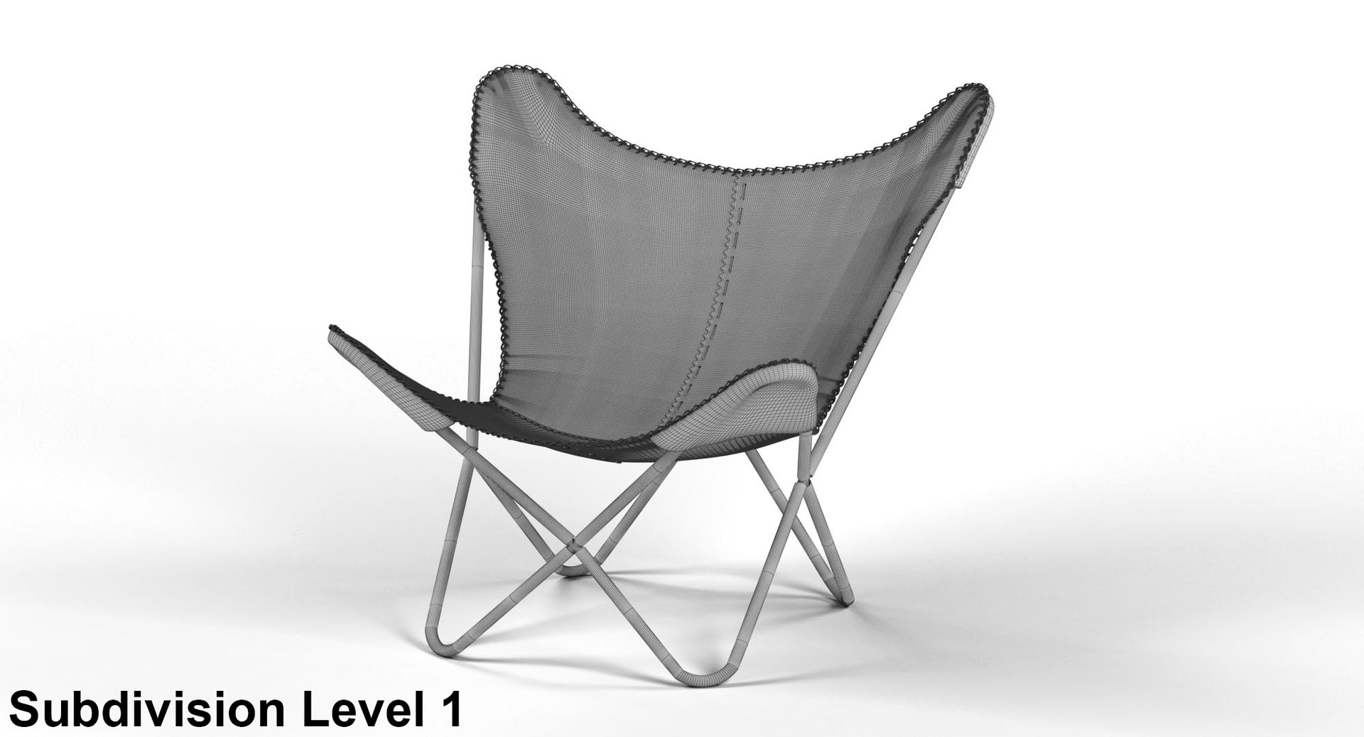 3d Obj Leather Butterfly Chair