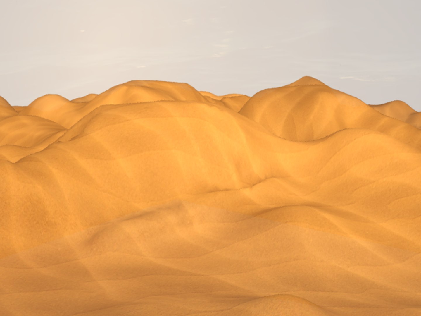 3d Sand Dune Landscape Model