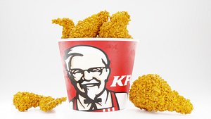 3D KFC CHICKEN AND FRIES