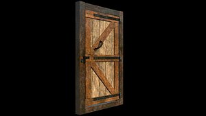 Old wooden door
