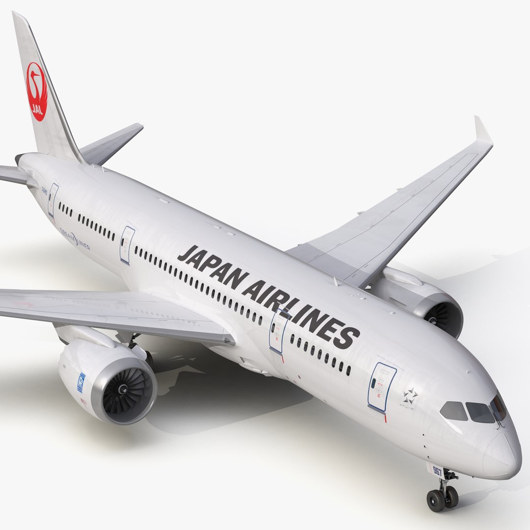Boeing 787-3 Japan Airlines 3D Model 3D model preview