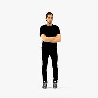 Male actor in dark tights 0381