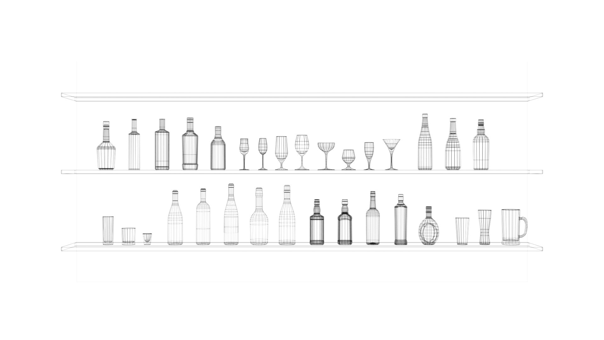 bottle set model https://p.turbosquid.com/ts-thumb/wR/VCacKG/qr/wireframe_001/png/1668126653/1920x1080/fit_q87/6567403fc98898f4398fd6932deb66e812ed91e4/wireframe_001.jpg