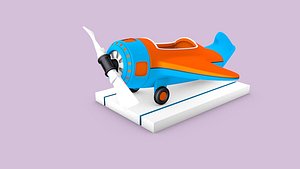 toy airplane 3D model