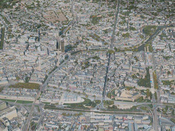 3D model nantes city