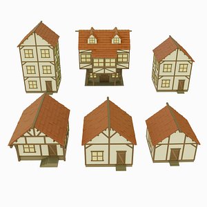 Lowpoly Medieval Buildings Collection