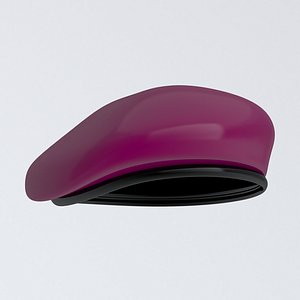 3D British Army Beret Maroon