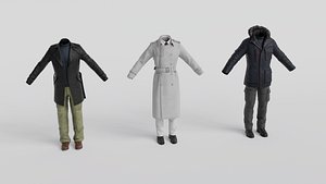 3D Cold Weather Suits model