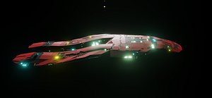 Alien Destroyer Spaceship