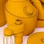 3D electronics tableware model
