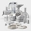3D electronics tableware model