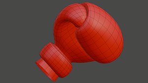 Red Boxing Glove Red 3D Model for Games and Animation 3D
