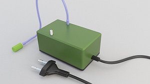 3D air pump aquarium model