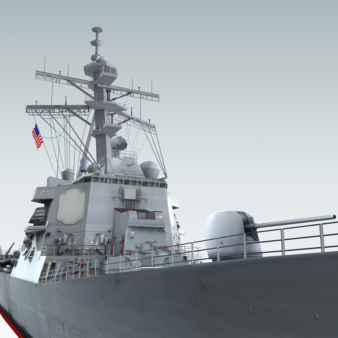 uss william p lawrence 3d model