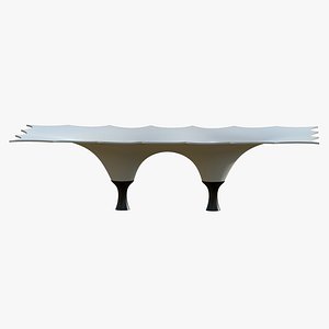 inverted Umbrella Tensile Structure Arch 3D model