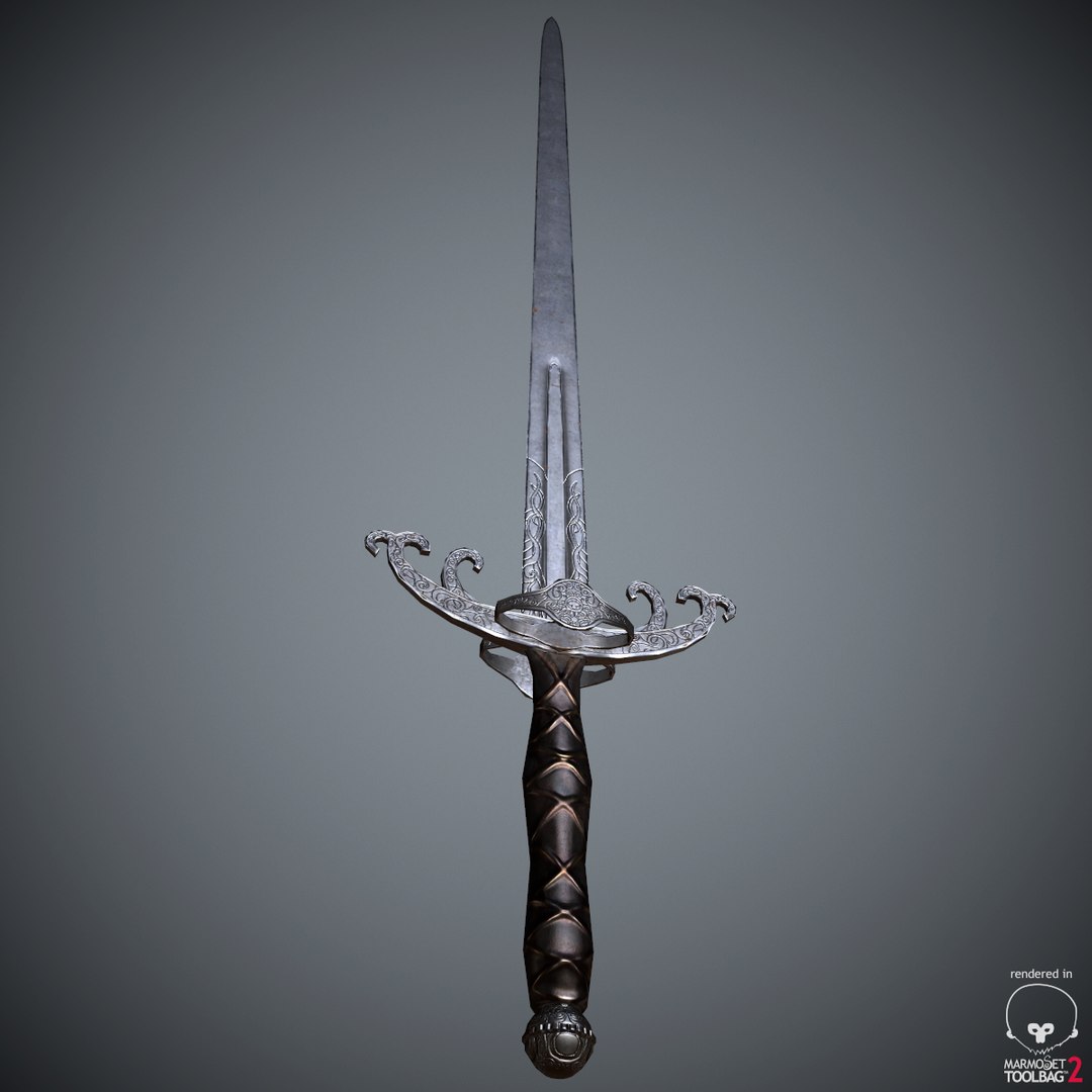 3d model of sword blade