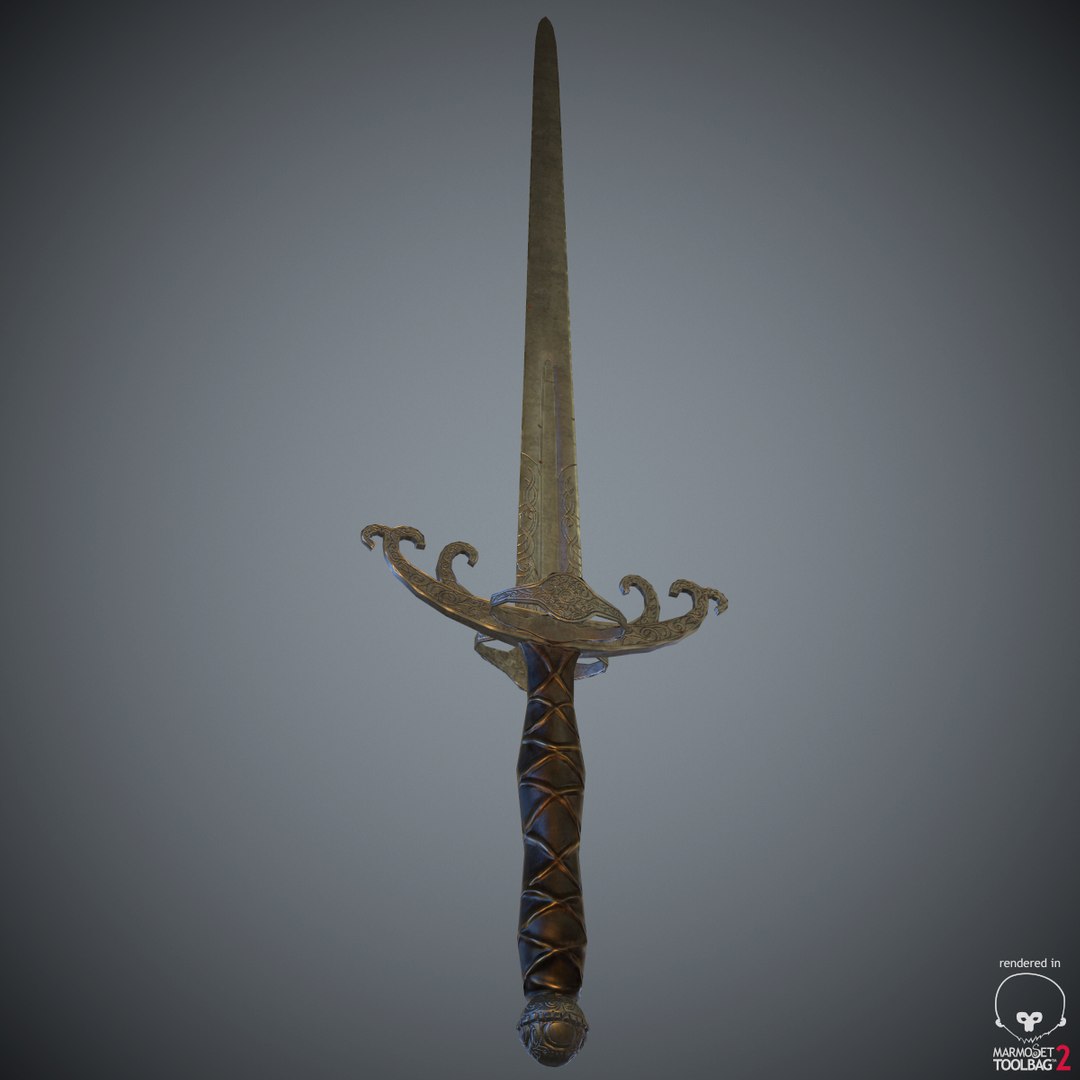 3d model of sword blade