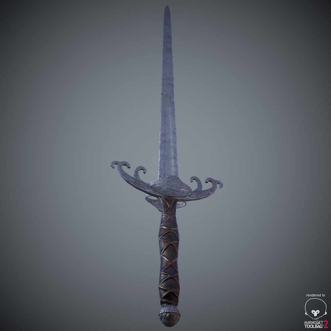 3d model of sword blade