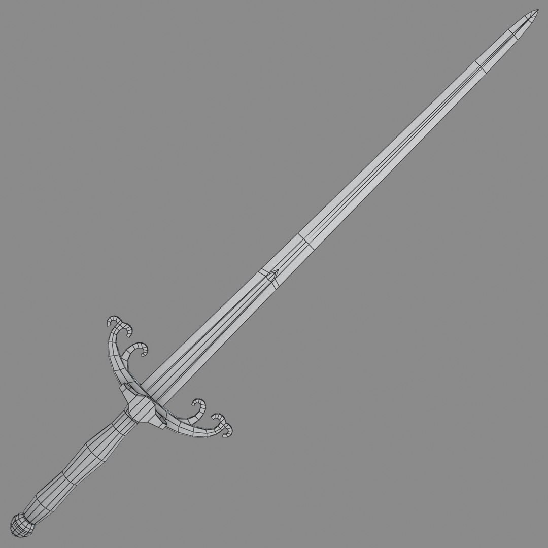 3d model of sword blade