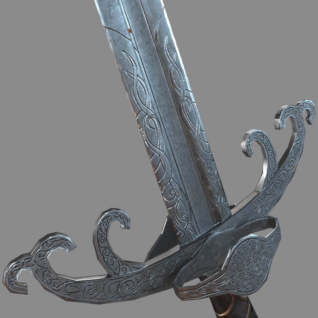 3d model of sword blade