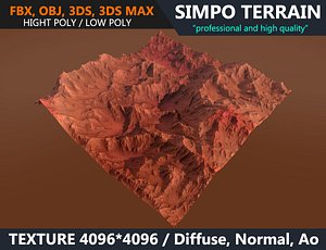 realistic terrain polys games 3D