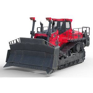 Liebherr PR776 Litronic Crawlertractor Red 3D