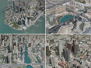 3D model USA Cities Collection 1