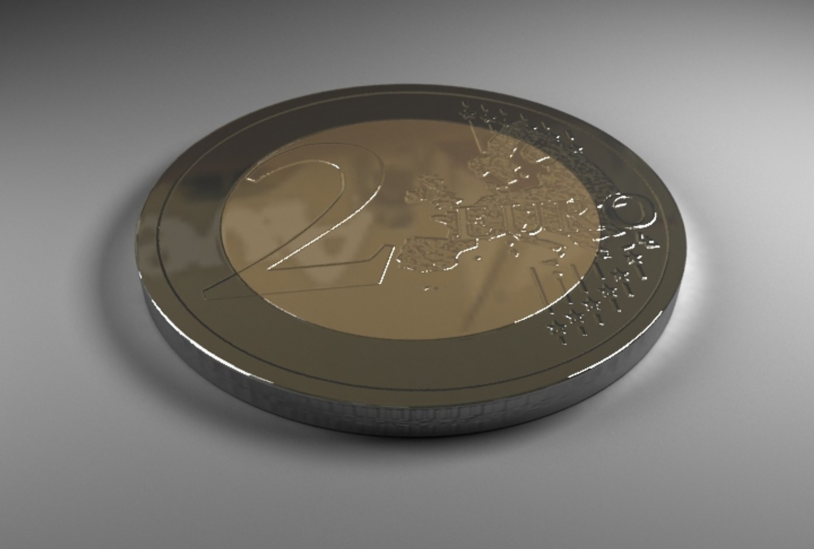 3d Model Euro Coins