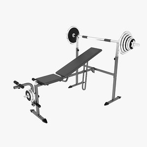 3ds max weight lifting bench