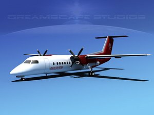3d dhc-8 q300 model