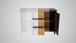 3D model ikea hemnes buffet