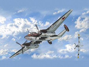 3d petlyakov pe2 model