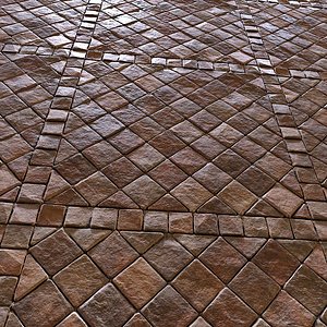 3D Tileable Floor 4x4m  Game Ready model