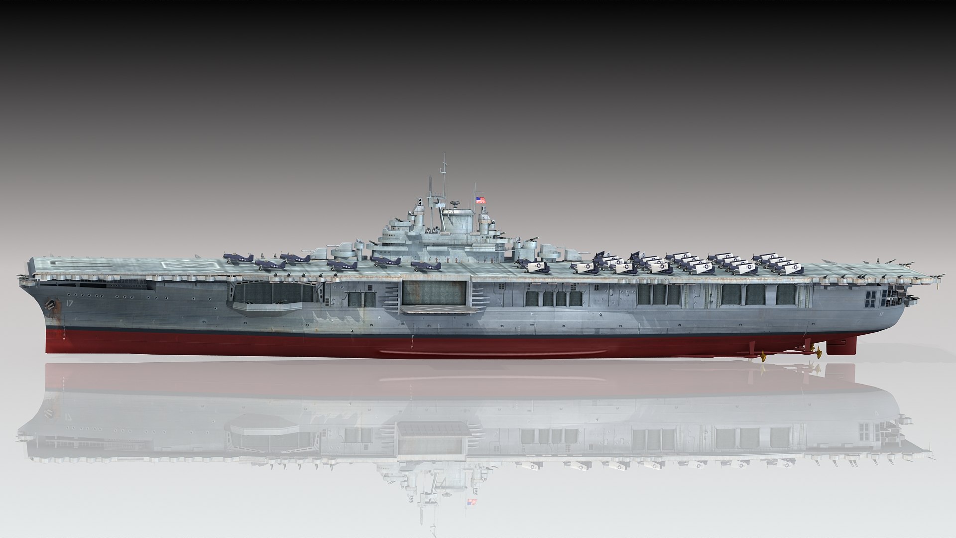 Uss Bunker Hill Cv-17 3D Model - TurboSquid 1492508