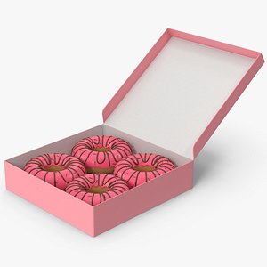 Pink Donuts In Box