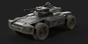 BTR Drone vehicle Armored Tank Vehicle 3D model