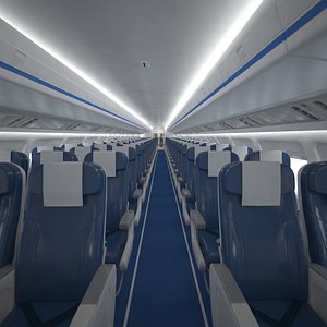 Airplane cabin 109 seats V2