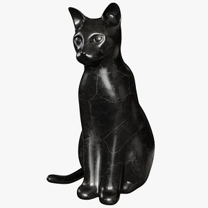 cat statuette 3D